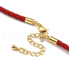 Leather Braided Cord Link Bracelets MAK-K022-01G-10-3