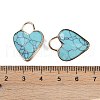 Synthetic Turquoise Faceted Pendans KK-L218-005G-02-3