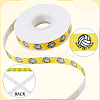 25 Yards Sport Ball Theme Printed Polyester Grosgrain Ribbon OCOR-WH20002-03B-04-6