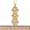 Hexagon 304 Stainless Steel Cable Chain Pendant Necklaces for Women NJEW-K253-33G-5