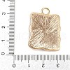 Brass Enamel & Natural Pearl Rectangle with Flower Pendants KK-K351-51G-03-3