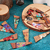  16Pcs 8 Colors Transparent Resin & Walnut Wood Big Pendants RESI-TA0001-95-15
