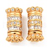 925 Sterling Silver Micro Pave Cubic Zirconia Screw Clasps STER-U001-05A-G-1