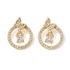Brass Micro Pave Cubic Zirconia Pendants KK-Q068-28G-1
