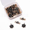 50Pcs 2 Styles Light Gold Plated Alloy Pendants ENAM-LS0001-28LG-3