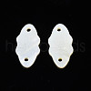 Natural Freshwater Shell Connector Charms SHEL-N026-182-2