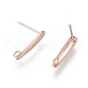 304 Stainless Steel Stud Earring Findings STAS-H436-22RG-2