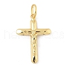 Cross Brass Pendants KK-M327-07B-G-1