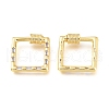 Brass Micro Pave Cubic Zirconia Screw Carabiner Lock Charms KK-M206-20G-01-2