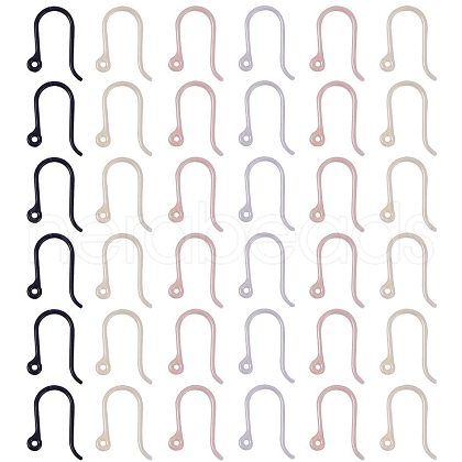 Plastic Earring Hooks KY-PH0007-07-WH-1