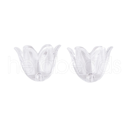 Transparent Acrylic Bead Caps TACR-G050-04B-1