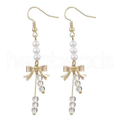 Shell Pearl Dangle Earrings EJEW-JE05980-1