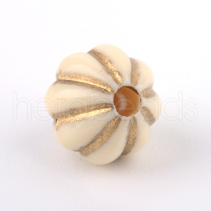 Pumpkin Plating Acrylic Beads X-PACR-Q102-200A-1