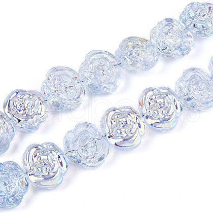 Electroplate Glass Beads EGLA-T025-02C-1