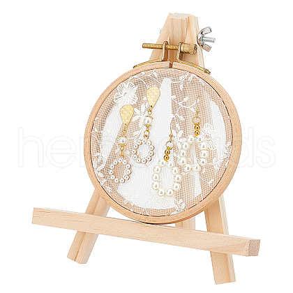 Lace Disc Earring Organizer Holder AJEW-WH0312-73-1