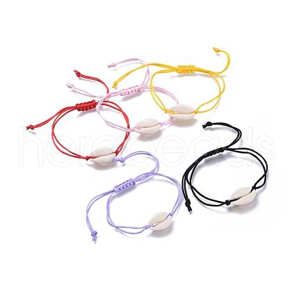 Adjustable Nylon Thread Braided Bead Bracelets BJEW-JB05119-1