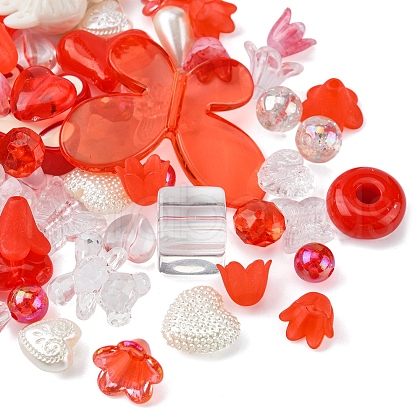 Opaque & Transparent Acrylic Beads MACR-YW0002-01F-1