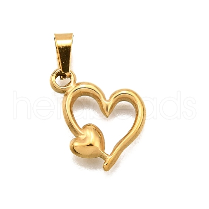 304 Stainless Steel Pendants STAS-B086-05G-1