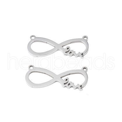 201 Stainless Steel Connector Charms STAS-N095-098-1
