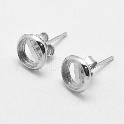 925 Sterling Silver Stud Earring Findings STER-F032-04S-1