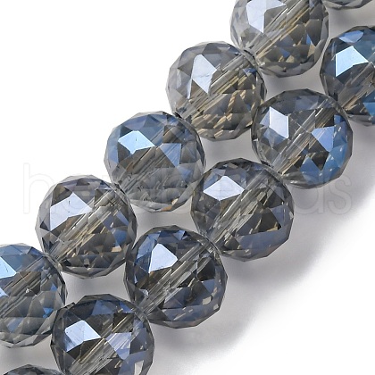 Transparent Electroplate Glass Beads Strands EGLA-N002-34D-F04-1