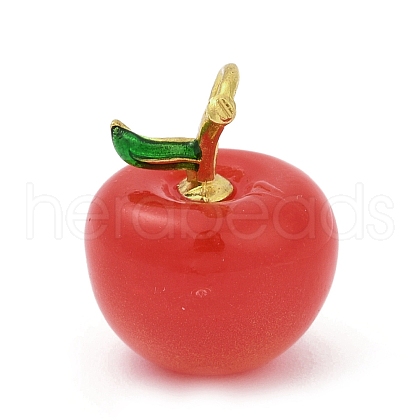 Enamel Plastic Pendants KK-G526-21G-01-1