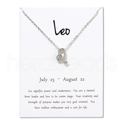 Twelve Constellations Alloy Pendant Necklaces WG2D4F2-20-1