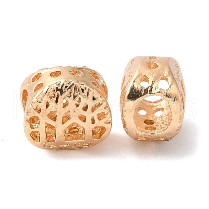 Rack Plating Alloy European Beads PALLOY-S189-08G-1