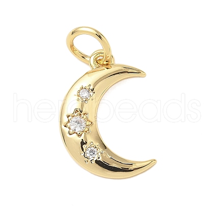 Brass Micro Pave Cubic Zirconia Pendants KK-D364-09G-1