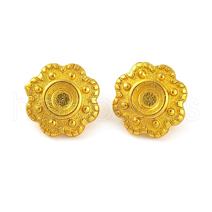 Brass Bead Caps Cabochon Settings KK-G502-15C-G-1