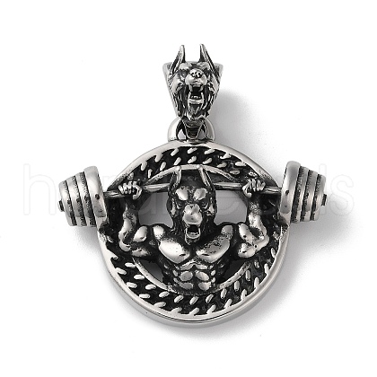 304 Stainless Steel Pendants STAS-D014-19AS-1