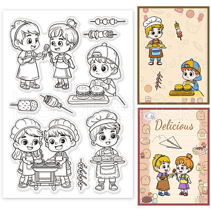 Custom Summer Theme PVC Plastic Clear Stamps DIY-WH0631-0481-1