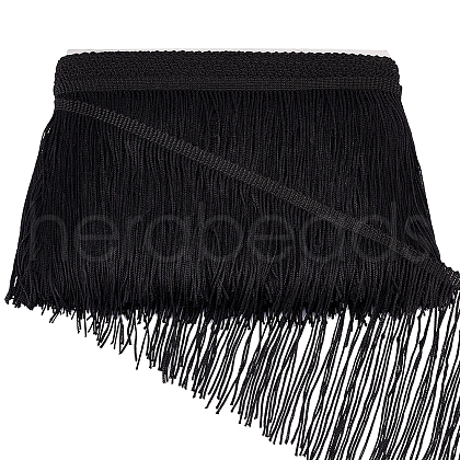 10 Yards Polyester Tassel Ribbon OCOR-WH0078-133-1