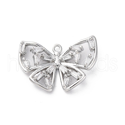 Brass Rhinestone Pendants KK-E973-11P-1