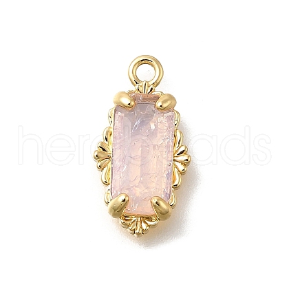 Brass Glass Charms KK-U061-10G-04-1