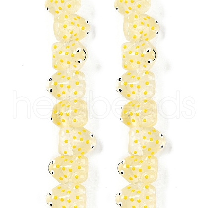 Transparent Glass Enamel Beads Strands GLAA-B021-05C-1