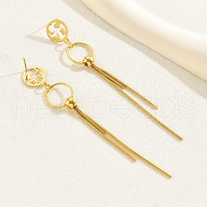 Elegant Geometric Hollow Long Earrings for Women QE4709-1