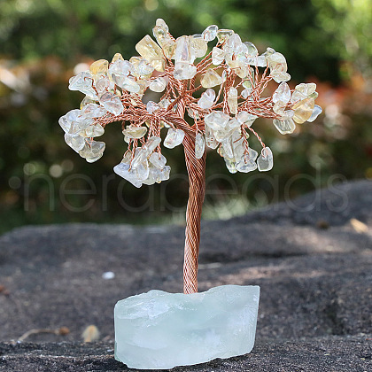 Natural Citrine Chips Tree Decorations PW-WG91683-06-1