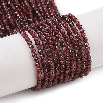 Natural Garnet Beads Strands X-G-F619-17A-2mm-1