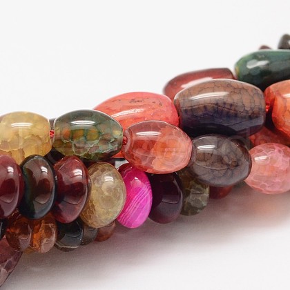 Mixed Shape Natural Agate Beads Strands G-K083-M2-1