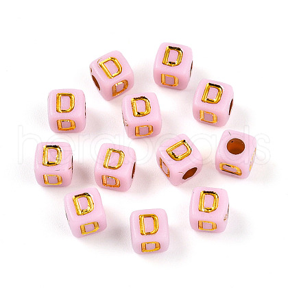 Plating Acrylic Beads OACR-N140-01D-D-1