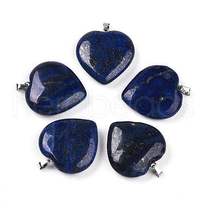 Natural Lapis Lazuli Pendants G-S364-006E-1