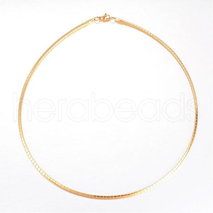 304 Stainless Steel Necklaces NJEW-D274-01G-1