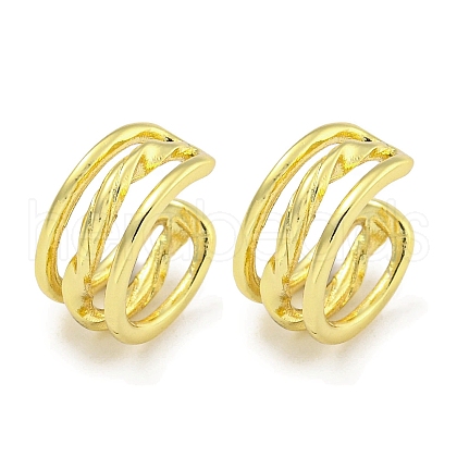 Brass Cuff Earrings for Women EJEW-C104-045G-1