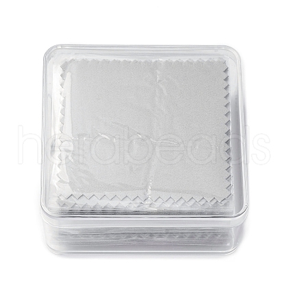 50Pcs Silver Polishing Cloth AJEW-A068-01B-1