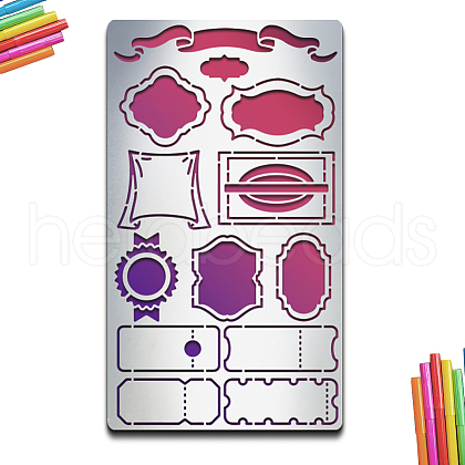 Stainless Steel Metal Stencils DIY-WH0242-266-1