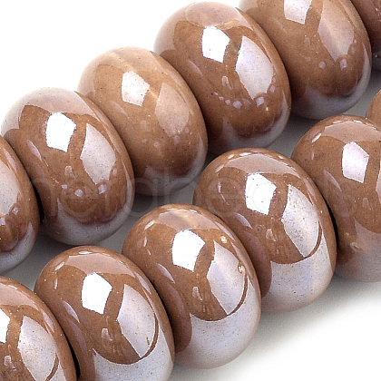 Handmade Porcelain Beads X-PORC-Q219-13x9-F12-1