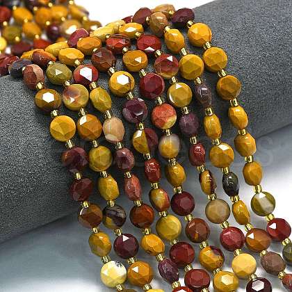 Natural Mookaite Beads Strands G-C116-A05-02-1