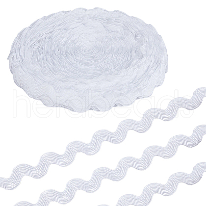 DICOSMETIC 26 Yards Polyester Wave Bending Fringe Trim DIY-DC0002-42A-1