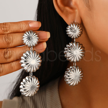 Alloy Dangle Stud Earrings WGD5E9B-04-1